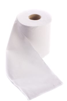 toilet paper isolated on white