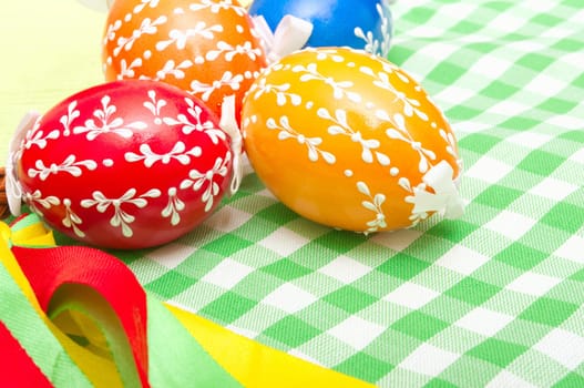 Traditional Homemade Color Painted Easter Eggs