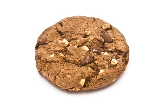 Delicious chocolate cookie isolated on white background