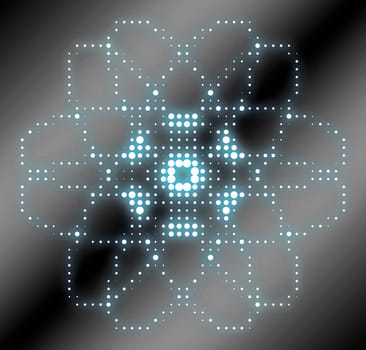 Abstract atom molecule icon graphic - medicine radiology icon