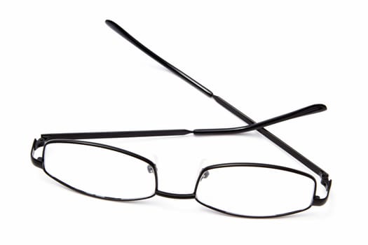 Beautiful glasses isolated on white background