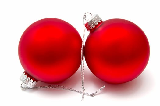 Beautiful christmas decorations isolated on white background