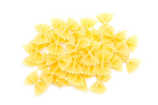 Pasta closeup on white background
