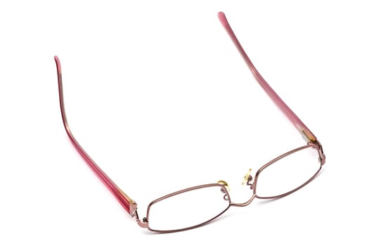 Lady&#039 s reading glasses isolated on white background