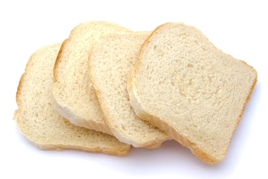 Fresh bread isolated on white background