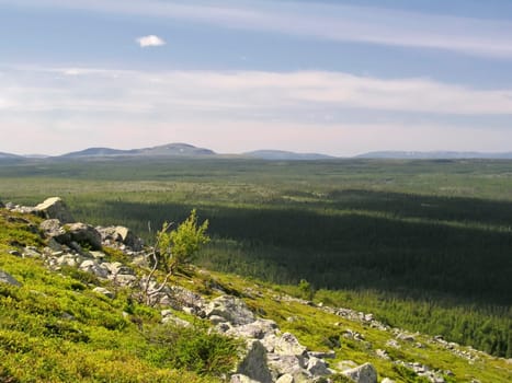 Beautiful landscape of mountain and sky