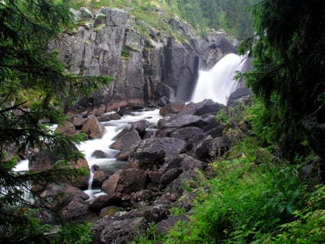 Nature landscape of mountain stream