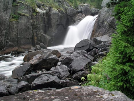 Nature landscape of mountain stream