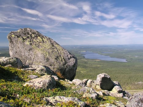 Mountain ladscape and blue sky