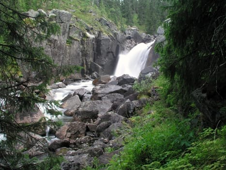 Nature landscape of mountain stream