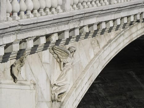 Detail of the Rialto Bridge in Venice,Italy