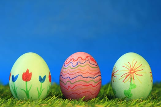colorfully painted Easter eggs