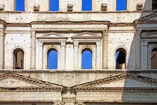 The Porta dei Borsari in Verona,Italy - Roman city gate,built in 265 AD under Emperor Gallienus
