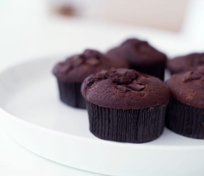 Close up of a plate with Cup Cakes