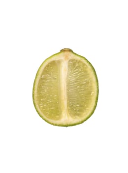 Lemon cut in half isolated on white background