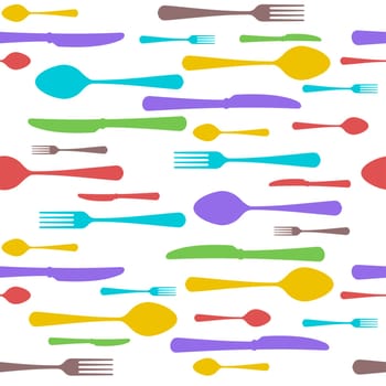 Cultery seamless vector pattern ideal for wallpapers and backgrounds