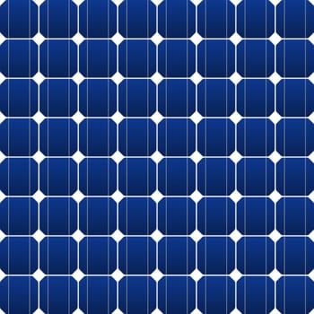 Flat solar panel in blue as vector illustration