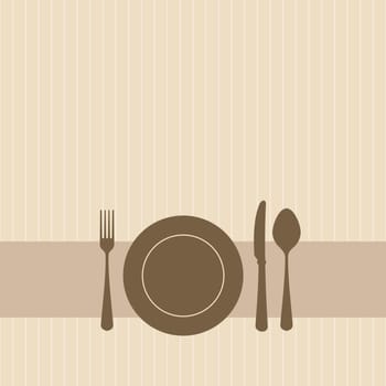 Vector invitation to a party in brown colors