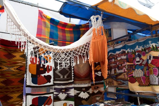 the beautiful and colorful indigenous market of Otavalo