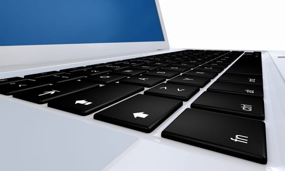 Notebook Keyboard black white