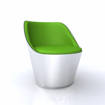 Designer Chair Silver Green