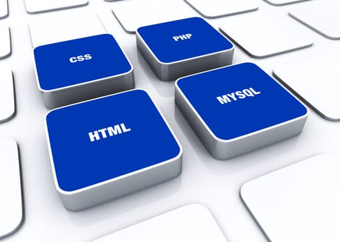3D Pads Blue - HTML CSS PHP MYSQL 1