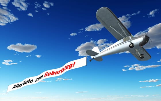 Airplane Banner - Happy Birthday!