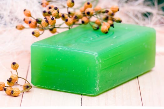bar of green olive soap