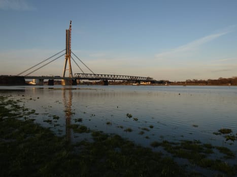 Wesel bridge construction site