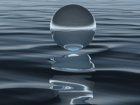 the drop and the sea