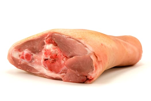 raw pork (leg) isolated on white background