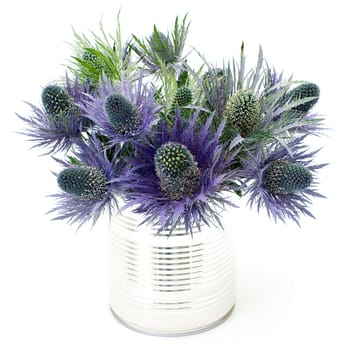 bouquet of blue flowers