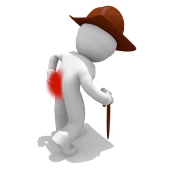 Back pain,3d image