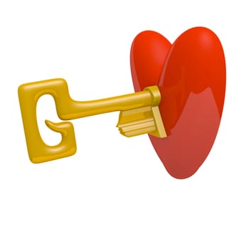Golden key to the heart