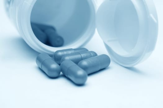 Pills on white
