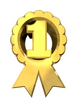 "First place"" decoration cockade in gold - 3d made"