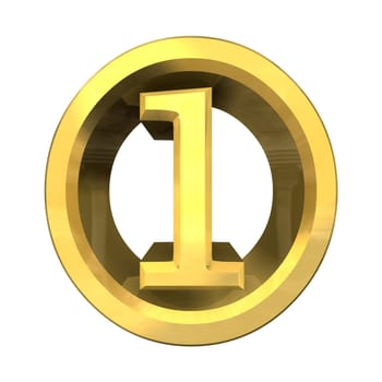 3d made - number 1 in gold