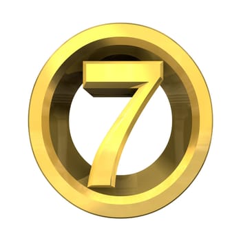 3d number 7 in gold