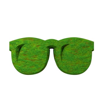 3d made - glasses in grass