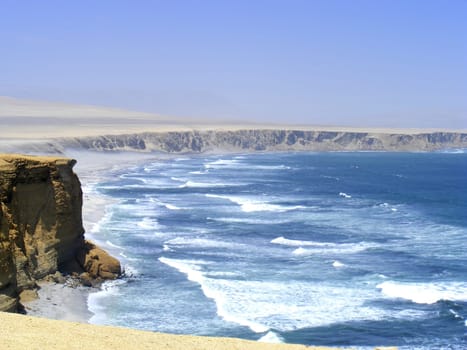 A deserted beach near Paracas Peru
