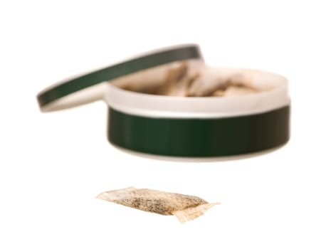 Box of snuff isolated on white background