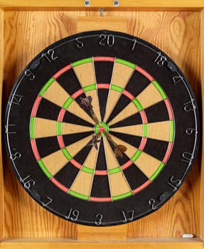Close up of a Dart Board