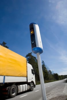 High speed camera at the side of the road