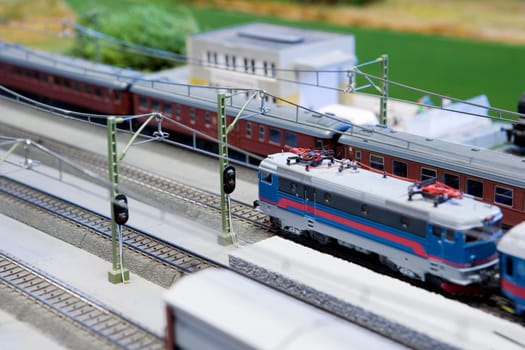 Miniature Train with selective focus