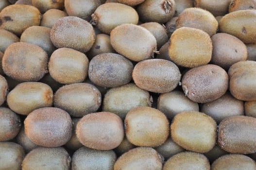 Kiwifruit aka kiwi, green edible berry fruit