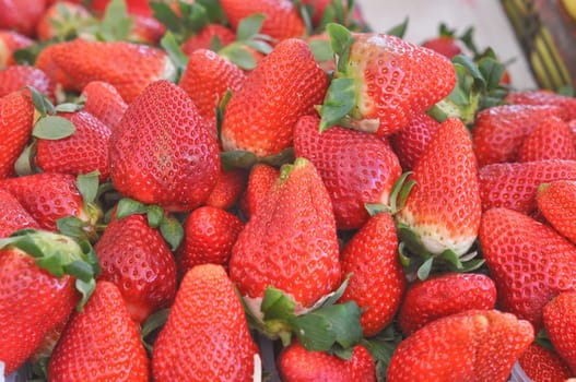 Strawberry fruit useful as a food background