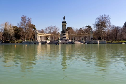 Monument to Alfonso XII in Parque del Retiro, in Madrid, Spain