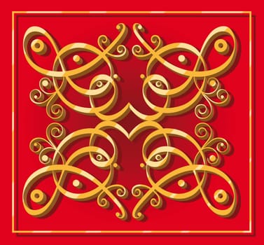 decorative oriental element for backgrounds wallpapers icons or designs