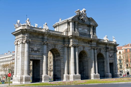 Puerta de Alcala. Alcala gate in Madrid, Spain