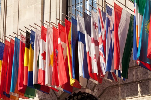 International flags,symbol of governments and states